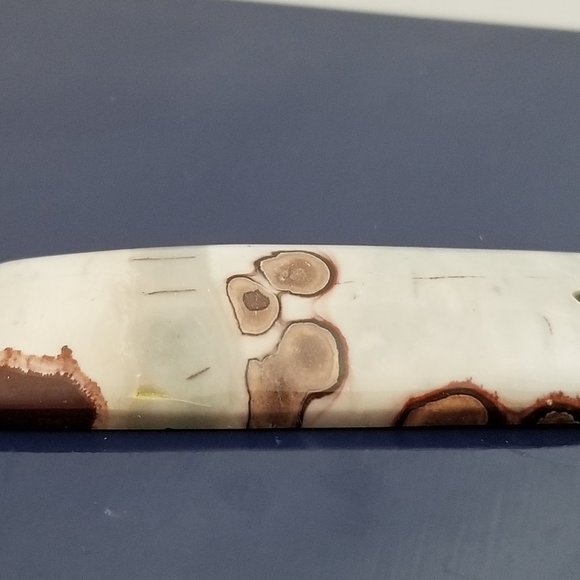 Red and Grey Chohua Jasper * Drilled Cabochon Pendant Stone * 57 x 21.5 x 7.5mm - Picture 4 of 12